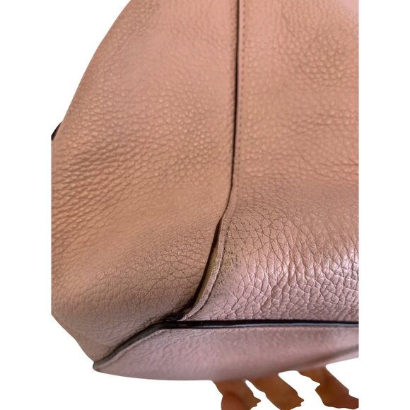 Coach Hallie Pebbled Large Leather Shoulder Bag Pink 809268 - Picture 13 of 15